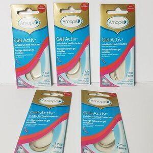 Amope GelActiv Invisible Gel Heel Protectors Size 5-10 (Pack of 5) New